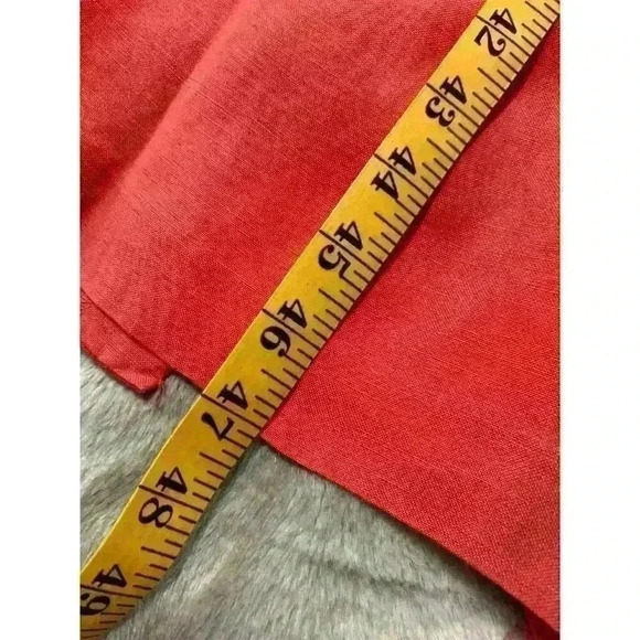 Vintage Jessica Howard Coral Linen BLend Shift Midi Dress 10 Petite Feminine - Picture 9 of 11